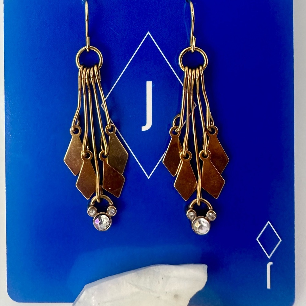 1.5” Mickey Gold-Tone Drop Pierced Disney Statement Earrings - Picture 3 of 8